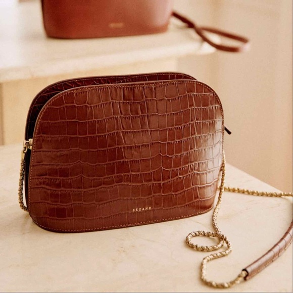 Sezane Handbags - Sezane Victor bag in Camel Croco